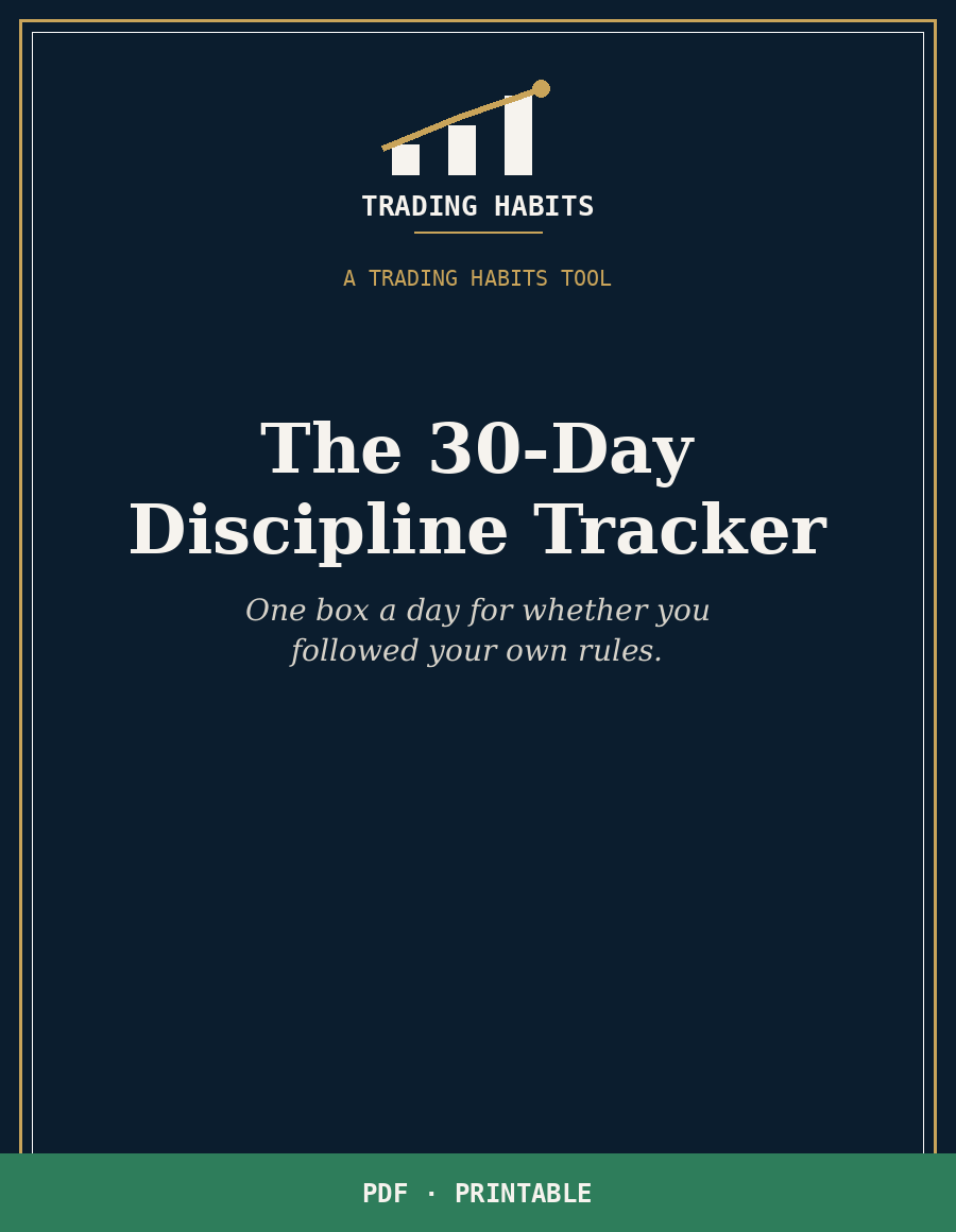 The 30-Day Discipline Tracker cover