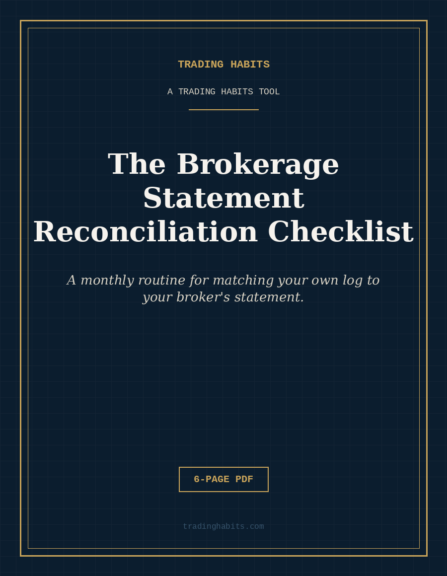 The Brokerage Statement Reconciliation Checklist cover
