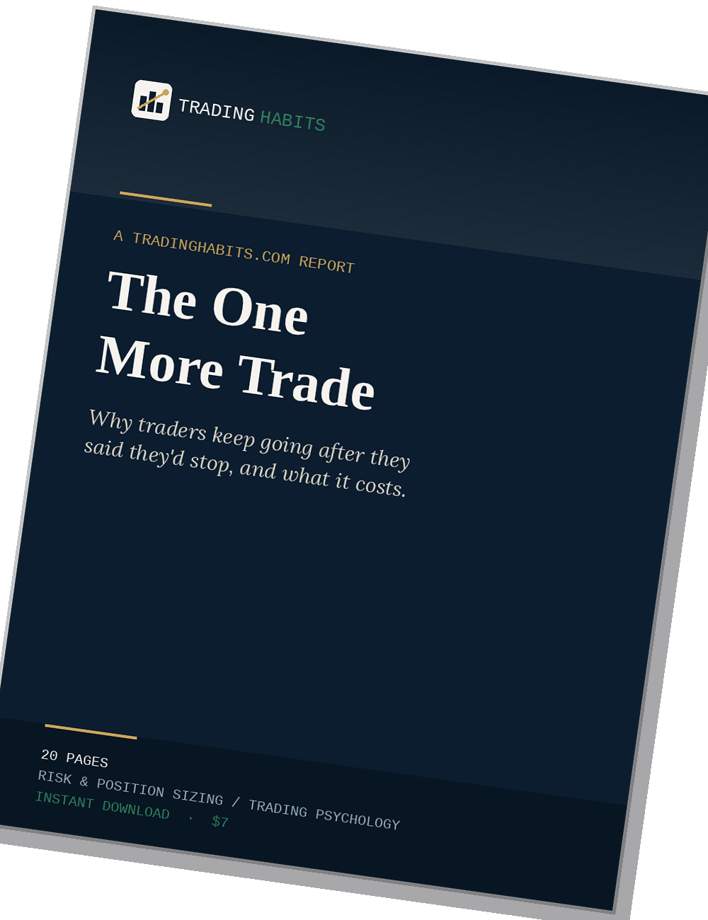 The One More Trade report cover