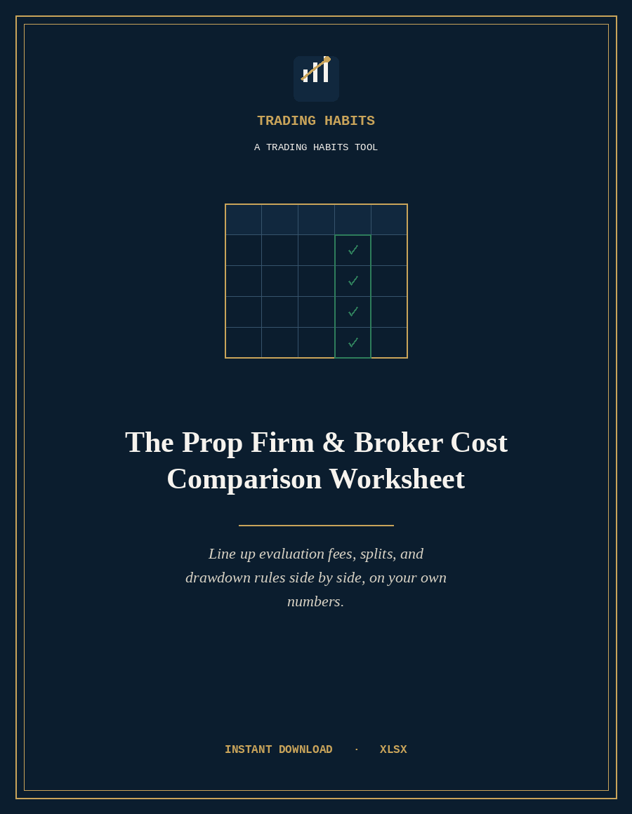 The Prop Firm & Broker Cost Comparison Worksheet cover
